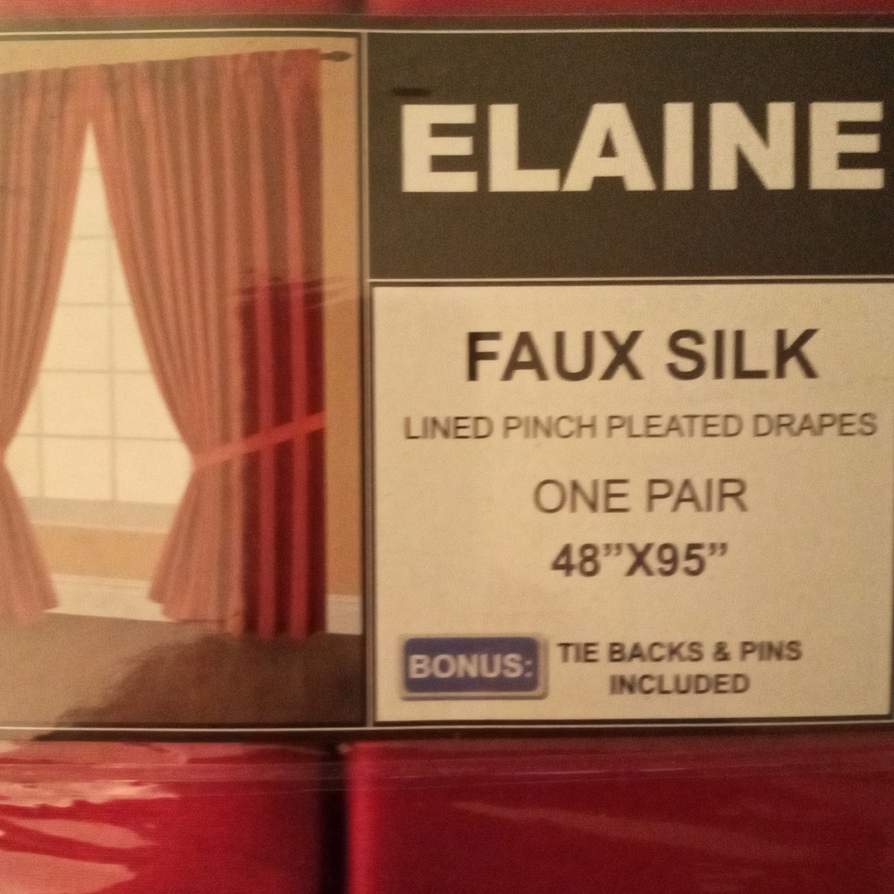 Pinch pleated drapes, brand new in the package